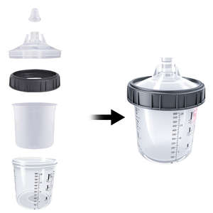 Vasos <span class=keywords><strong>de</strong></span> Plástico Desechables <span class=keywords><strong>de</strong></span> Alta Calidad <span class=keywords><strong>de</strong></span> 600 ml <span class=keywords><strong>para</strong></span> Pintura en Aerosol con Filtro <span class=keywords><strong>de</strong></span> 125 micras y 190 micras <span class=keywords><strong>para</strong></span> Repintado Automotriz - Product Image 5