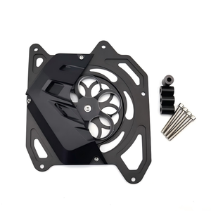 Cache de protection de radiateur en aluminium CNC avec déflecteur de vent creux et ventilateur rotatif pour la modification de scooter 150cc refroidi par eau - Product Image 2