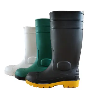 Protective knee high mining used safety working boots