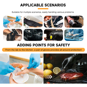 Guantes Industriales Desechables Negros Resistentes a Químicos, para Mecánicos, <span class=keywords><strong>Tatuajes</strong></span>, Salones <span class=keywords><strong>de</strong></span> Belleza, Mantenimiento <span class=keywords><strong>Automotriz</strong></span>, Multiusos - Product Image 6