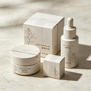 OEM Custom Logo Rigid Seed Paper Hinge Cosmetic <b>Box</b> Wholesale - Printed Sustainable Gift Packaging for Skincare & Essential Oil - Product Image 2