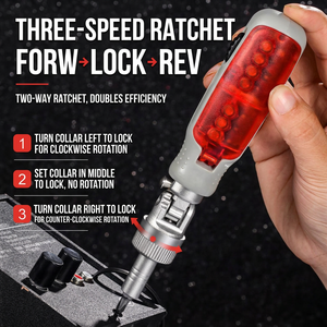 Ratcheting <b>Screwdriver</b> Set 14 In 1 Cross Phillips Bit Multi Functional Repair Tool With Anti Slip Handle - Product Image 1