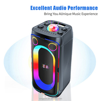 DR-6620 Haut-parleur DJ de haute qualité avec double woofer de 6,5 pouces et prise en charge TF pour fêtes en extérieur et utilisation en home cinéma
