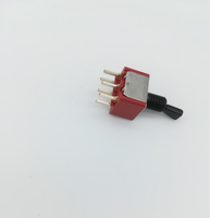 Interrupteur à bascule YUENFUNG DPDT 6 broches 3 positions MT-0-203-F102-T000-RS marche-arrêt-marche plaqué noir pour instrumentation 2A 250VAC