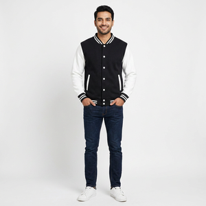 Good Quality Lightweight Custom Satin & Cotton Fleece Bomber Varsity <b>Jacket</b> Waterproof CollegeBaseballjacket for <b>men</b> - Product Image 1