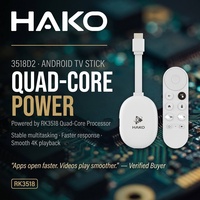 HY HAKO RK3518 Android 14 TV Stick Reproductor Multimedia 4K con Dongle, 2GB RAM 16GB ROM, WiFi 6, BT5.4, Proveedor de Fábrica OEM ODM