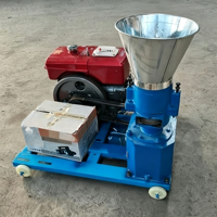 Machine à granulés d'aliments pour animaux de 50 à 100 kg/h, équipement de fabrication de granulés d'aliments pour animaux, machine de formage de granulés utilisée dans les petites usines d'aliments pour animaux