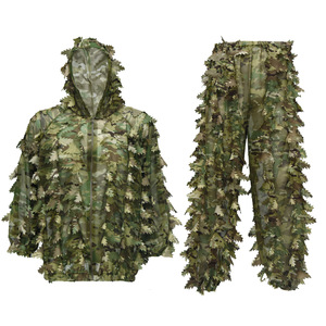 Traje de tira de hoja ligera, traje Ghillie para caza, disfraz de hoja biónica 3D, tren de jungla, sudaderas con capucha Ghillie, traje de camuflaje - Product Image 2