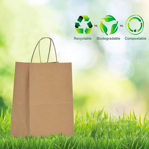 Bolsas de Papel Kraft para Compras 10x5x13, Bolsas de Regalo con Asas de Papel Trenzado, al por Mayor, para Fiestas, Comercios Minoristas, Pequeños Negocios, para el Día de San Valentín - Product Image 4
