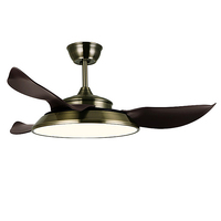 Ventilateur de lustres pratiques pour la maison ventilateurs de plafond à moteur CC de 42 ''pouces avec lumière et télécommande