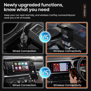 อะแดปเตอร์ไร้สาย Carplay แบบพกพา CP MINI Joyeauto MMB ปี 2025 พร้อมคุณสมบัติ Plug and Play รองรับ <span class=keywords><strong>Android</strong></span> <span class=keywords><strong>Auto</strong></span> และ AI Box - Product Image 6