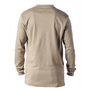 Vêtements de travail ignifuges industriels personnalisés NFPA2112, chemise FR à manches longues, Henley à trois boutons, t-shirts à col rond - Product Image 2