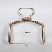 Tas tangan wanita Vintage, tas tangan wanita Vintage, tas pergelangan tangan mewah, dengan pegangan logam bulat portabel kuat dan bingkai dompet kotak