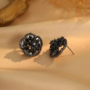 Boucles d'oreilles tendance ED63510 avec zircon et alliage de laiton plaqué rhodium/or, bijoux cadeau pour femme - Product Image 6