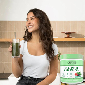 Suplemento de Mezcla de Frutas Vegano Nutrición Natural Pectina Sin Azúcar Super Greens Gomitas Orgánicas Polvos Supergreen - Product Image 5