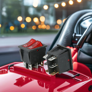 Hm สวิตช์โยก T105<span class=keywords><strong>เปิด</strong></span>-<span class=keywords><strong>ปิด</strong></span>6P/4P 55 DPDT <span class=keywords><strong>12V</strong></span> สวิตช์<span class=keywords><strong>ไฟ</strong></span>สีแดง/สีฟ้า PA66 IP67 16A 250VAC ได้รับการรับรอง CQC - Product Image 4