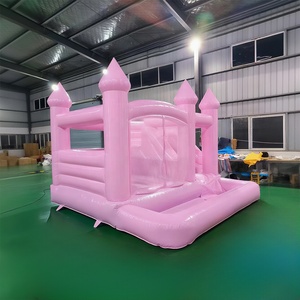 Casa <span class=keywords><strong>de</strong></span> rebote inflable rosa <span class=keywords><strong>de</strong></span> 13 pies, castillo hinchable decorativo para cumpleaños, boda, banquete, fotografía y alquiler <span class=keywords><strong>de</strong></span> negocios - Product Image 3