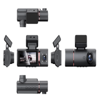 Caméra embarquée 4K 3 canaux en promotion avec caméras avant/arrière, écran IPS, Wi-Fi, DVR de voiture 512 Go et boîte noire, garantie 1 an