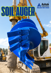 Ashok Industries Soil <b>Auger</b> Blue Heavy Duty <b>Drilling</b> Tool with 450 KNm Max Torque for 50 Ton Earth Boring Equipment - Product Image 2