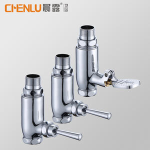 วาล์วเปิด-ปิดน้ำแบบติดผนังชนิดใช้เท้าเหยียบ ยี่ห้อ Chenlu ผลิตจากทองแดงทั้งหมด สำหรับโถสุขภัณฑ์แบบนั่งยอง ขนาดท่อออก 2.0 และ 2.5 นิ้ว ช่วยประหยัดน้ำ - Product Image 1