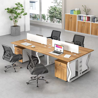 Mobilier de bureau modulaire, bureau de direction moderne et poste de travail pour employés avec structure métallique et cloison de séparation
