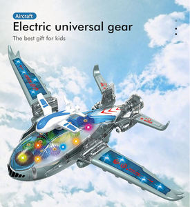 Avion jouet électrique universel à engrenages, transparent, avec fonction « Bump & Go », lumière, musique et rotation, petit avion éducatif pour enfants - Product Image 4