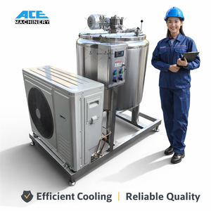 Réservoir de refroidissement vertical en acier inoxydable pour lait, 2000L, 500 Litres, 1000 Litres, 100 Litres - Product Image 2