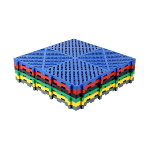 Baldosas Modulares de Plástico PP para Suelo de Garaje, Alfombrilla de Plástico para Lavado de Autos 4S Whop, Drenaje de Agua, 40*40*2cm - Product Image 1