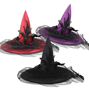Sombrero <span class=keywords><strong>de</strong></span> <span class=keywords><strong>bruja</strong></span> <span class=keywords><strong>de</strong></span> <span class=keywords><strong>plumas</strong></span> para Halloween - Product Image 5