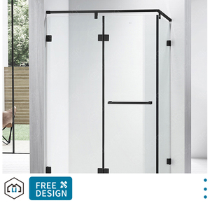 Salle de douche à vapeur d'angle carrée moderne avec baignoire à remous Charnière sans cadre Style ouvert pour hôtels - Product Image 3