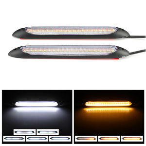 Beyaz Amber araba <span class=keywords><strong>LED</strong></span> far şerit sıralı akan gündüz koşu <span class=keywords><strong>LED</strong></span> DRL ışıkları dönüş sinyali ile araba için - Product Image 5