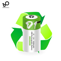 Port Pengisian Daya USB Tipe-C Baterai Lithium D 1.5V Isi Ulang 12000mWh 1200 Siklus untuk Meter Air Smart Metering