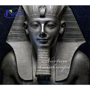 Statue de pharaon en marbre noir grandeur nature, sculpture égyptienne en pierre, fabrication <span class=keywords><strong>Norton</strong></span>, à vendre - Product Image 5