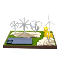 Modèle pédagogique de table de sable pour l'éducation STEM sur la production d'énergie hybride éolienne et solaire, les énergies renouvelables et l'équilibre carbone