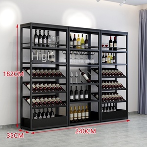 Giá Rượu Thủy Tinh Để Trưng Bày, Tủ Trưng Bày Tủ Rượu Đặt Trên Sàn Nhà Theo Yêu Cầu Thương Mại Bán Chạy - Product Image 2