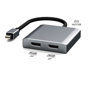 Farsince Đa Chức Năng Mini Dp Để Dual Dp Hoặc Dual <span class=keywords><strong>HDMI</strong></span> <span class=keywords><strong>Adapter</strong></span> Chuyển Đổi Với <span class=keywords><strong>Micro</strong></span> USB Cáp - Product Image 2