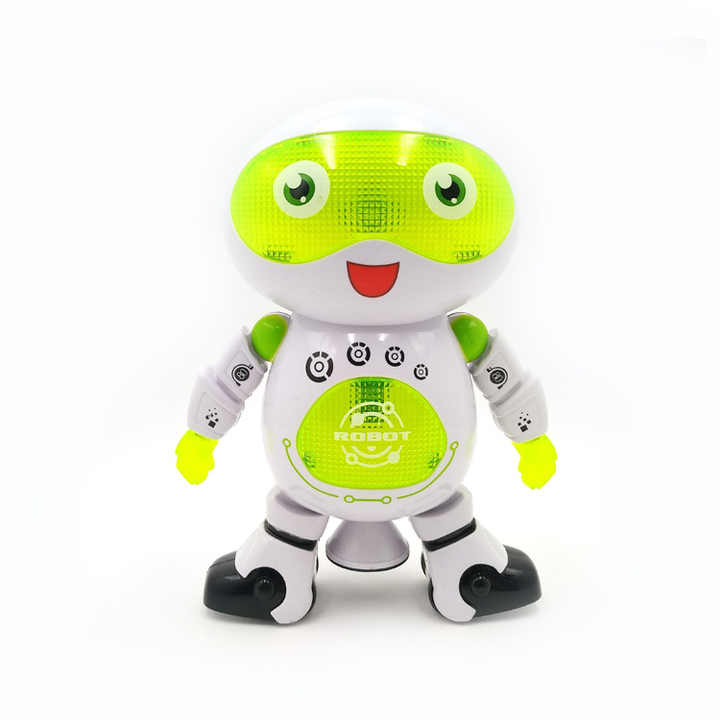 hot sale electric dancing robot promo 360 degree rotates with