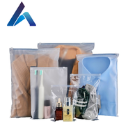 Sac à fermeture éclair transparent mat, sac d'emballage de vêtements de sous-vêtements, chaussettes de vêtements pour enfants, sac auto-scellant en plastique