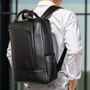 <span class=keywords><strong>Mochila</strong></span> de Cuero para Hombre, Nueva Colección 2025, Diseño Moderno, Cuero Vacuno Genuino, para Computadora Portátil - Product Image 2