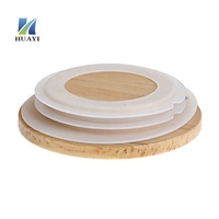 Couvercle en bois sur mesure avec joint en silicone triple couche, bouchon hermétique en bois pour pots à bougies et contenants alimentaires