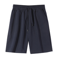 Nouveau style, pantalon court en coton 320g pour hommes, couleur unie d'été, polyvalent, sportif, mi-long, décontracté, ample, pantalon en gros.