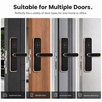 Cerradura Inteligente Auvinx Tuya WiFi TTLock BT con Huella Dactilar, Contraseña y Tarjeta para Acceso a Hogar Inteligente, ODM, Marca Privada