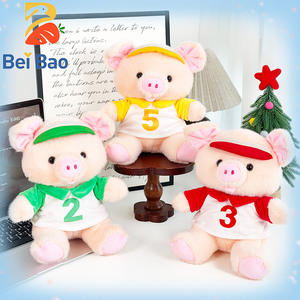 Lindo Cerdo Deportivo de Peluche de Ocho Pulgadas (10-20 cm), Gordo, con Número, Animales de Peluche Suaves, Juguetes, Muñecas para Niños - Product Image 3