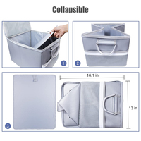 Boîte de rangement pour dossiers ignifuge pliable et portable avec serrure, boîtes organisatrices de documents avec poignée pour le rangement de dossiers de format lettre et légal