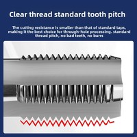 Blue Victory 6542 Pipa Thread Tap High-Speed Steel Machine Tap dengan Mata Bor Lurus Spiral Tip Tap