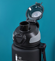 Bouteille d'eau sport personnalisée à dégradé avec marqueur de temps, couvercle à clapet, sangle de transport, pour activités de plein air, voyage et fitness