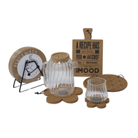 Sous-verres en liège pour boissons Grande fleur ronde Tasse extérieure Protection de table en bois Napperons en liège Dessous de plat en liège épais haute densité