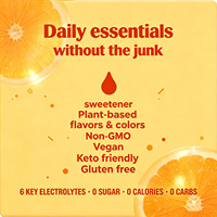Oranje Elektrolytenpoeder Sachets Suiker Vrij Hydraterende Drinkmix Stickpacks Dagelijkse Wellness voor Kantoor en Reizen