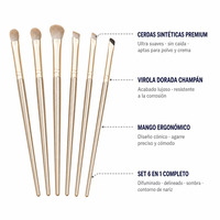 Pinceau de maquillage de précision JIY OEM pour eye-liner incliné, ombre nasale et sourcils, outil de maquillage de haute qualité, ensemble de pinceaux de maquillage