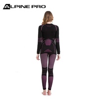 Alpine PRO Conjunto de ropa interior de esquí para mujer Transpirable Térmico Sin costuras Deportes de secado rápido Calzoncillos largos Monos de invierno